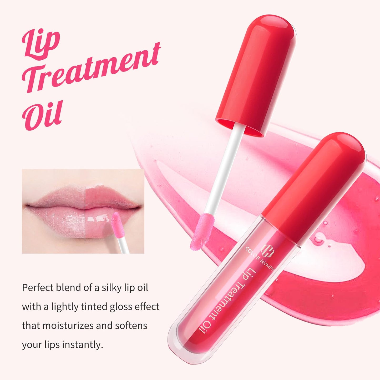 Color Nymph Lip Care Trio - Lip Scrub, Overnight Lip Mask & Lip Treatment Oil, Intense Hydration Lip Set for Dry Chapped Cracked Lips, Exfoliate & Moisturize - 3 Piece Gift Set - Cherry