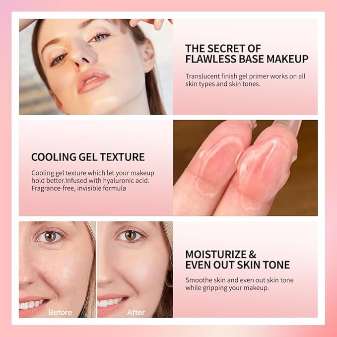 AKARY Gel-Based & Hydrating Face Primer For Smoothing 03 Watermelon