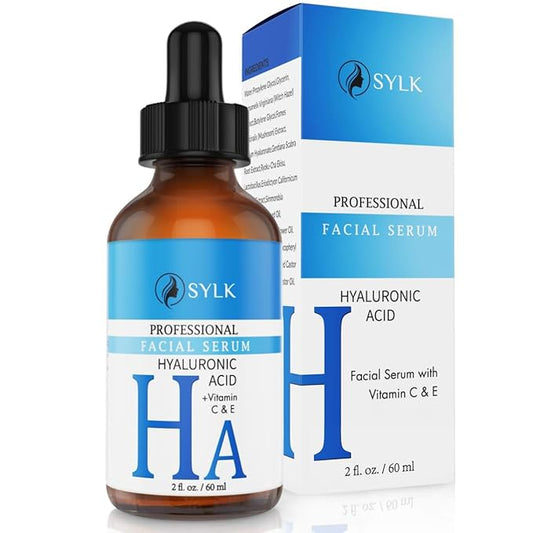 Hyaluronic Acid Serum for Face - Ultra Hydrating Anti Aging & Anti Wrinkle Face Serum with Vitamin C & E - Moisturizing & Plumping Formula for Smooth Skin - Microneedling - Korean Skincare - 2 fl oz