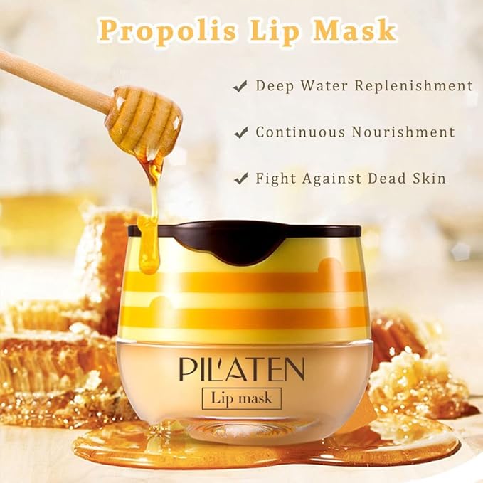 Lip Plumper Lip Mask Set, Bee Exfoliator