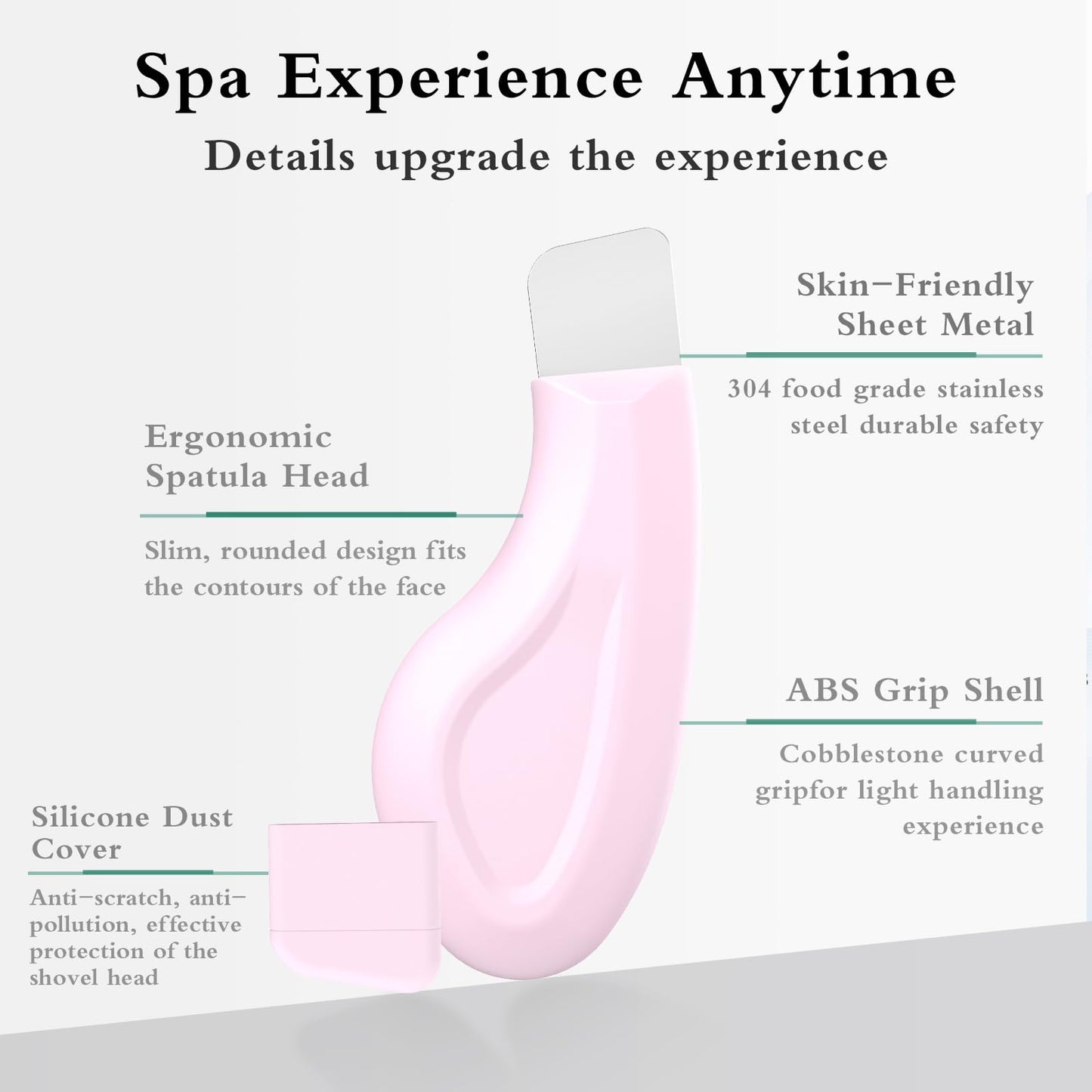 Sookga Blackhead Remover Tool, Silicone Face Scraper for Deep Cleansing, Skin Scrubber Face Spatula, Nose Blackhead Remover, Skin Care Tool for Men and Women (Pink)