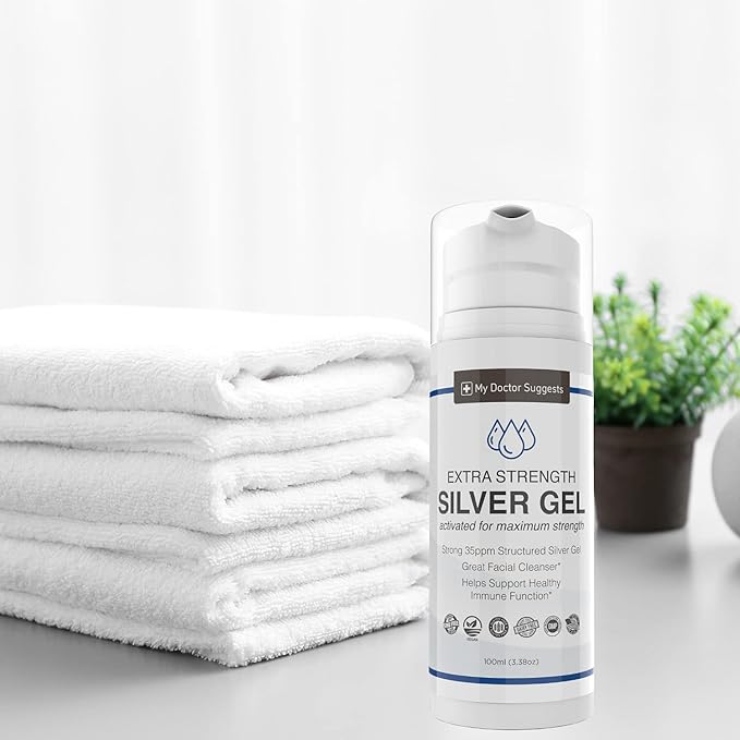 Colloidal Silver Gel Extra Strength - 35ppm Activated Colloidal Silver Gel for Maximum Potency - Made in USA - Structured Formula in a Convenient 2 Pack