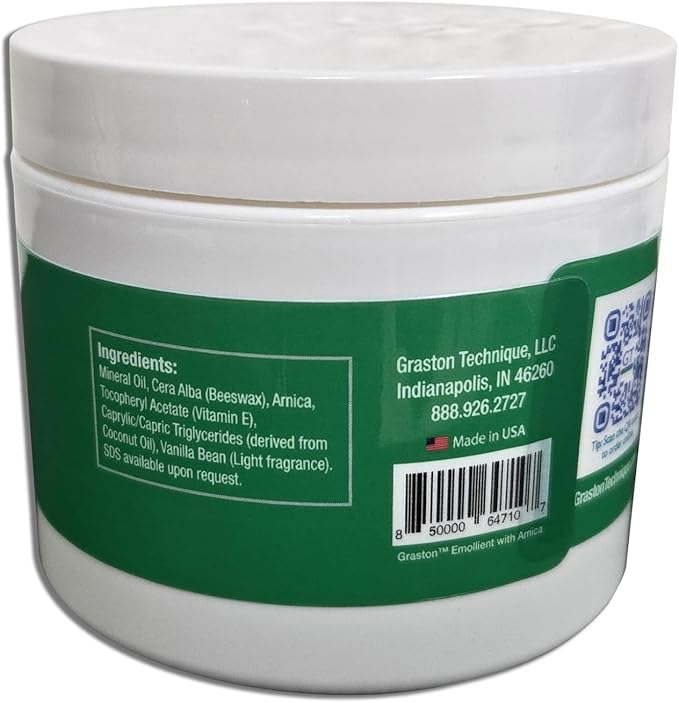 Graston Technique Arnica Soft Tissue Emollient - 4oz Jar Pro-Grade Therapy Cream for IASTM, Massage, Relief, and Recovery, 12-Pack
