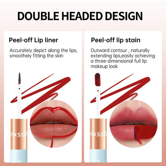 Hxssll Matte Lip Stain Peel Off Lip line Tattoo, Peel-off Lip Stain Masque - All Day Peel Off Lip Tint，Long Lasting Waterproof Transfer-proof Lip Mask Lip Color Peel Off Lip Gloss,Stay Lip Makeup 04#