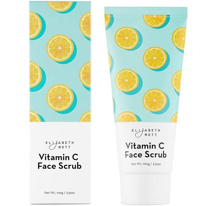 Elizabeth Mott Sure Thing Vitamin C Face Scrub – Heat Activated Exfoliating Facial Cleanser for Deep Pore Cleansing & Smoother Skin – Gentle Brightening Scrub, Vegan & Cruelty-Free Skincare, 3.52 oz