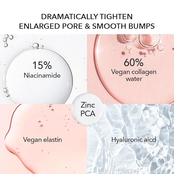 Collagen Niacinamide Serum, For Discoloration/Minimizing Large Pores, Niacinamide, Zinc, Peptides & Hyaluronic Acid, Korean Skincare, Paraben-Free, 50ml/1.69 fl oz,