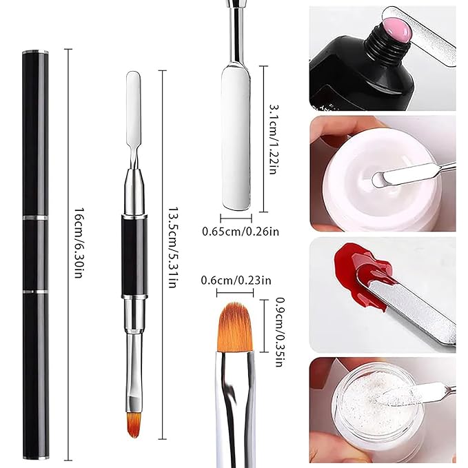 6pcs Gel Nail Brush and