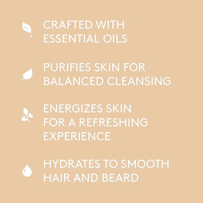 Barrel and Oak - All-In-One Body Wash, Men's Body Wash, Men's Soap for Hair, Face, & Body, Essential Oil-Based, Fir needle, Citrus Zest & Red Cedar Blend (Canyon Balsam, 16 oz)