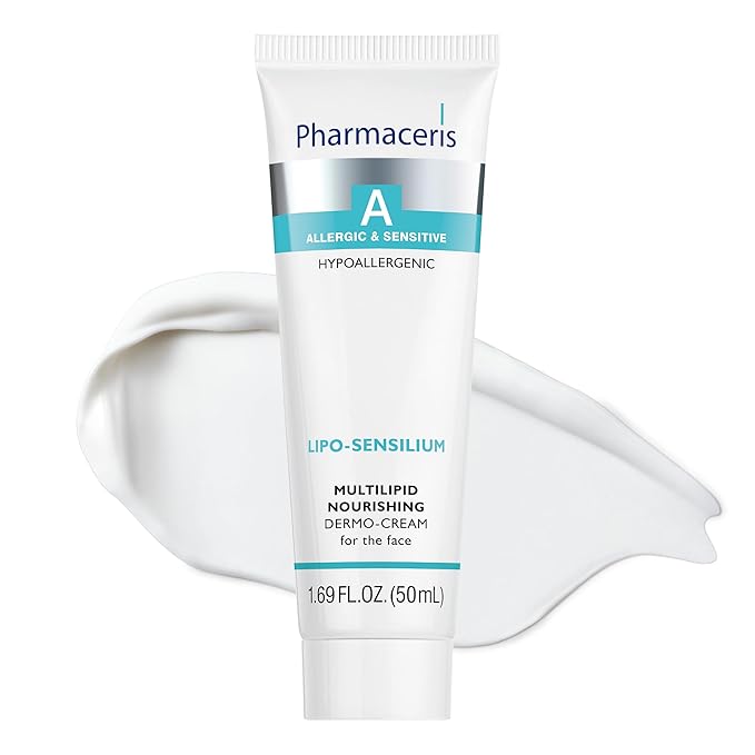 Nourishing Lipid Face Cream with Emollients and Niacinamide, Helps Restore Skin's Barrier, Moisturize & Soothe, Rich Cream for Dry, Sensitive & Allergy-Prone Skin, LIPO-SENSILIUM