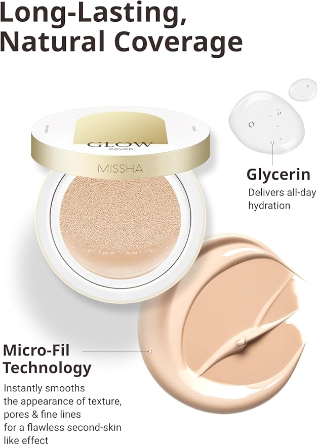 MISSHA Glow Cushion No.21 Light Beige for Bright