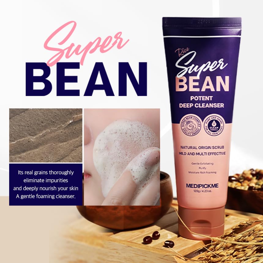 MEDIPICKME Rice Face Wash Korean Foam Cleanser for Sensitive Skin - Sebum Control, Moisture Balance, and Pore Minimization | Korean Skincare