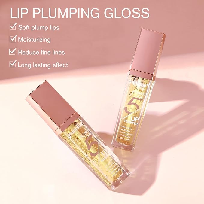CAHIUYOA 2PCS Lip Plumper Gloss Plumping
