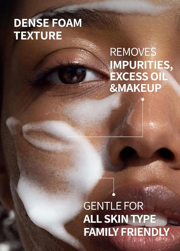 Pure foaming facial cleanser, CICA & orange oil cleanser, gentle face wash, makeup remover + pore minimizer for all skin types, vegan