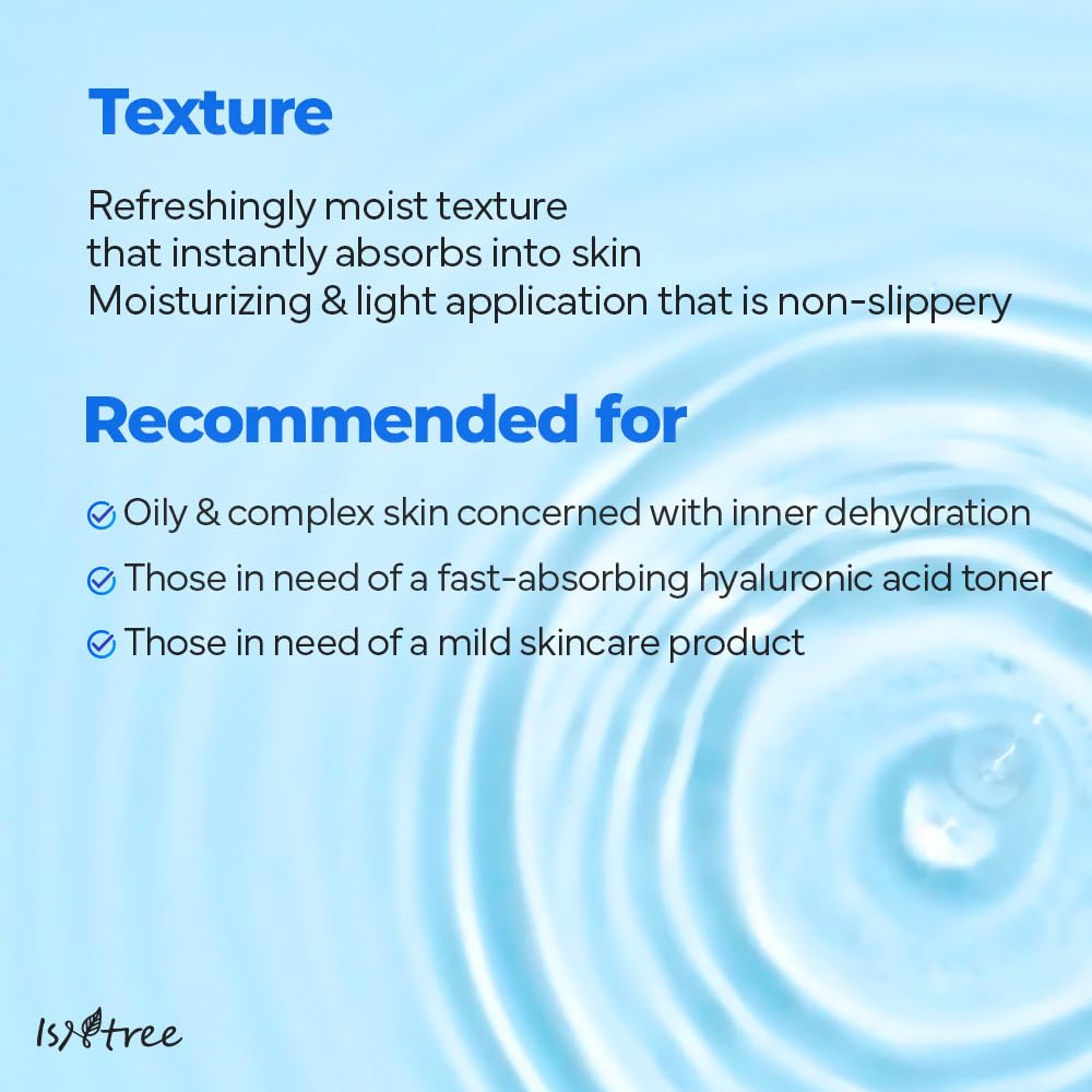 ISNTREE Ultra-Low Molecular Hyaluronic Acid Toner 300ml, 10.14 fl.oz | Korean Skincare | Quick Absorbing | Deep Hydration & Skin Smoothing | Vegan & Fragrance-Free