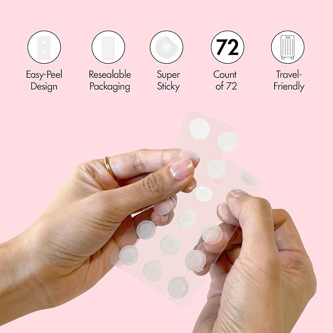 a.l.m. Magical Patch (2) Hydrocolloid pimple patches. These ultra thin & translucent hydrocolloid adhesive covers and absorb unwanted pimples. Parches Para Acne for skincare.