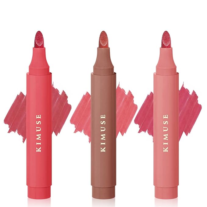 KIMUSE Lip Stain Tip Marker Set, Long Lasting Long