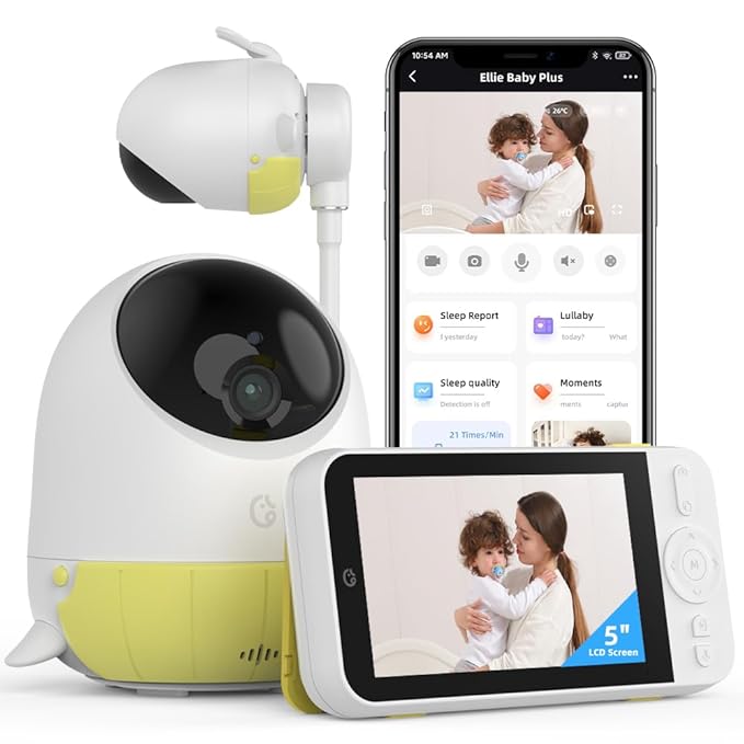 Ellie Video Baby Monitor, Full AI Function Monitor