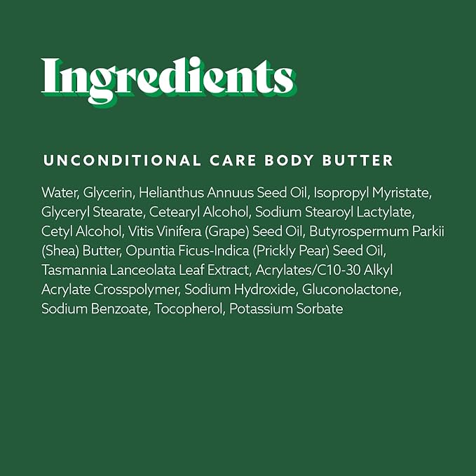 LUMA & LEAF Unconditional Care Whipped Body Butter – 5 fl oz Natural Shea Butter Body Cream with Grapeseed Oil, Tasmanian Pepperberry & Vitamin E – Ideal for Deep Hydration & Scar Repair