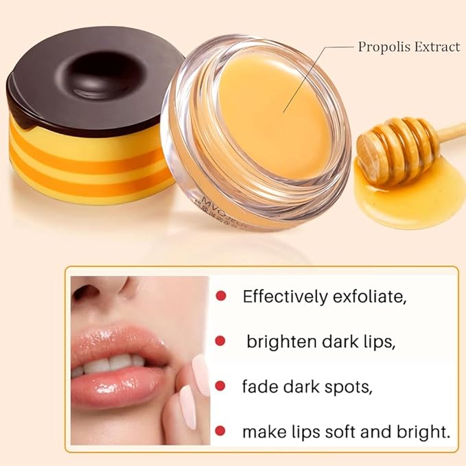 Bee Lip Balm Honey Pot, Strawberry