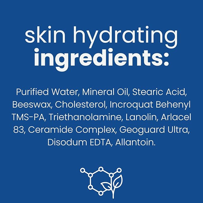 Cutemol CM Emollient Moisturizing Cream - For Severely Dry and Damaged Skin - Natural Beeswax Formulation containing Ceramides - Hydration for Cracked Hands and Feet, Eczema, Psoriasis (8 oz)