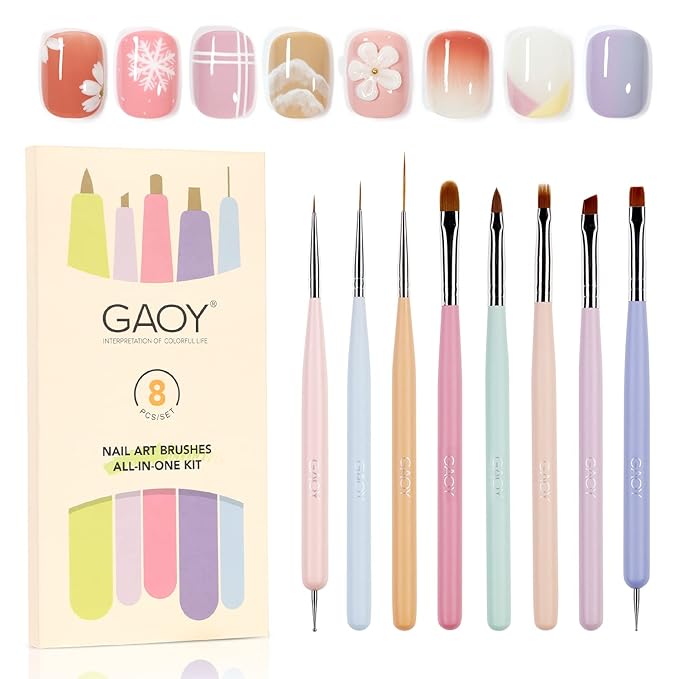 Gaoy 8 pcs nail brushes