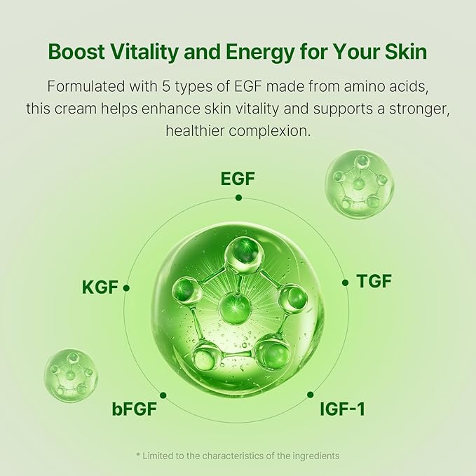 AVCA EGF Cica Repair Cream for Sensitive Skin, Redness Relief, and Hydration 100ml/3.38fl. oz.