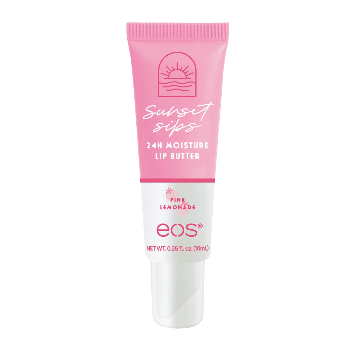 eos Sunset Sips Lip Butter Tube- Pink Lemonade, 24-Hour Moisture, Overnight Lip Mask, Lip Care Products, 0.35 fl oz (Pack of 2)
