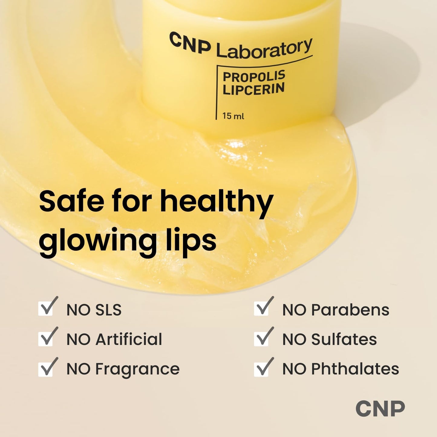 CNP Honey Lip Butter - Propolis Lipcerin™ 01 Original, Hydrating Overnight Manuka Lip Balm & Mask, 12hr Long-Lasting Moisture, Korean Skin Care, 0.5 fl.oz.