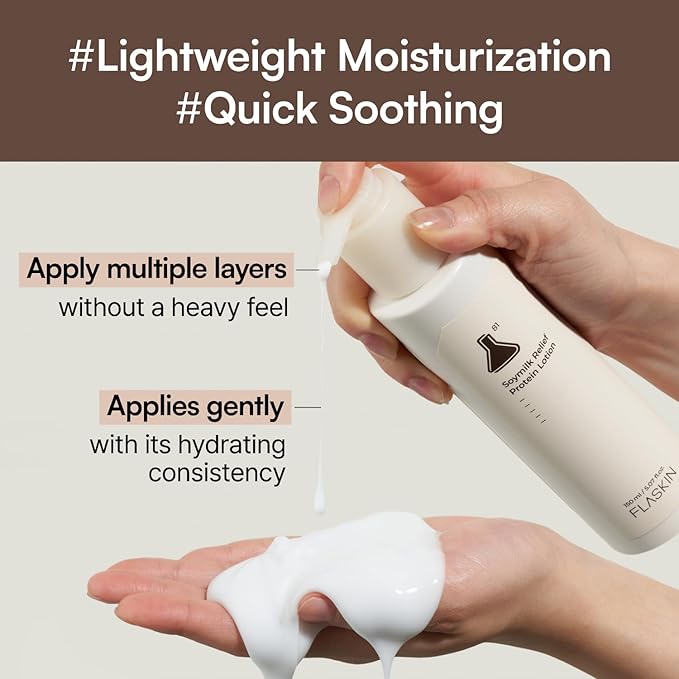 Milky Lotion | Soymilk Relief Protein Lotion | Skin Barrier Support, Hydration, Glow, Brightening | OAT and SOYBEAN EXTRACT, Niacinamide | Dry, Flaky Skin | Korean Skincare | 5.07 fl.oz.