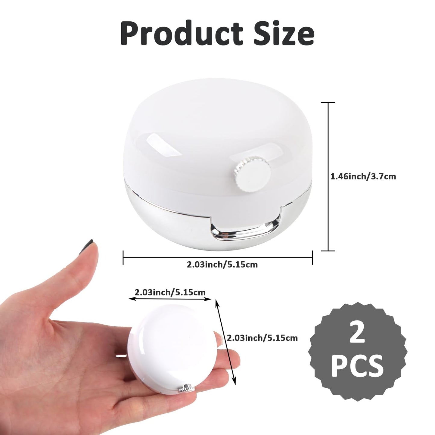 ASUNFO 2 Pcs Lip Balm Containers with Applicator Empty Lips Balm Jars Portable Lip Mask Holders with Silicone Lip Brush And Mirror