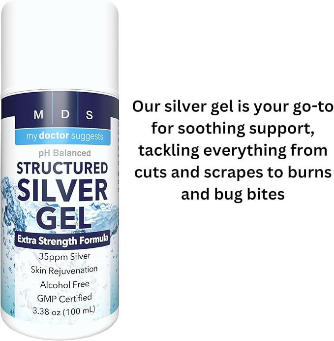Colloidal Silver Gel Extra Strength - 35ppm Activated Colloidal Silver Gel for Maximum Potency - Made in USA - Structured Formula in a Convenient 2 Pack
