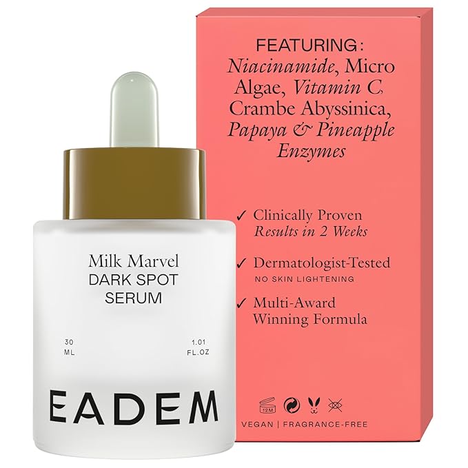 EADEM Milk Marvel Dark Spot Serum, Vitamin C Face Serum Infused with Niacinamide, Dark Spot Remover for Face & Body, Dark Spot Corrector for Skin Care, 1 oz
