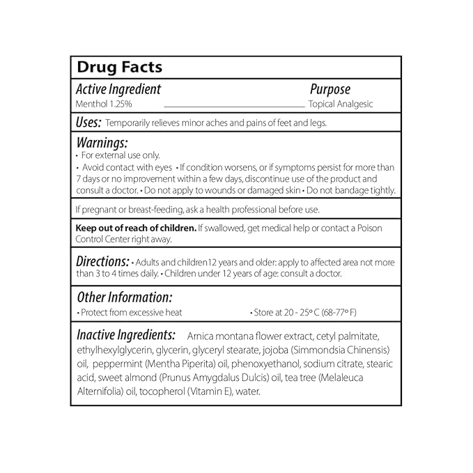 PhysAssist Soothing Foot Cream to Feet and Legs (Three - 4 oz jars) Soothing to feet and Legs.