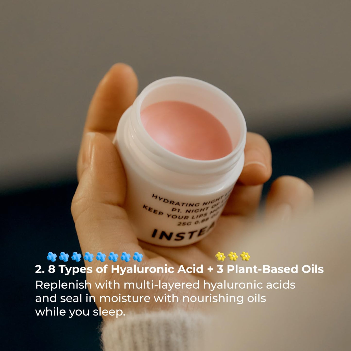 Hydrating Night Lip Mask - Moisturizing Lip Treatment to Restore and Soothe Dry Chapped Lips Overnight 0.88 oz.
