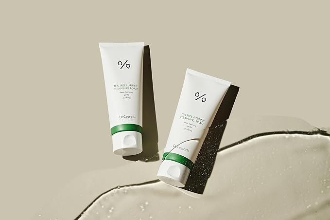 Dr.Ceuracle by leegeehaam Tea Tree Purifine Cleansing Foam (150ml / 5.07 fl. oz.) - Gel to Foam Mild Soothing Daily Cleanser with Fine Bubbles, Sebum Reducing and Hydrating for Sensitive Skin