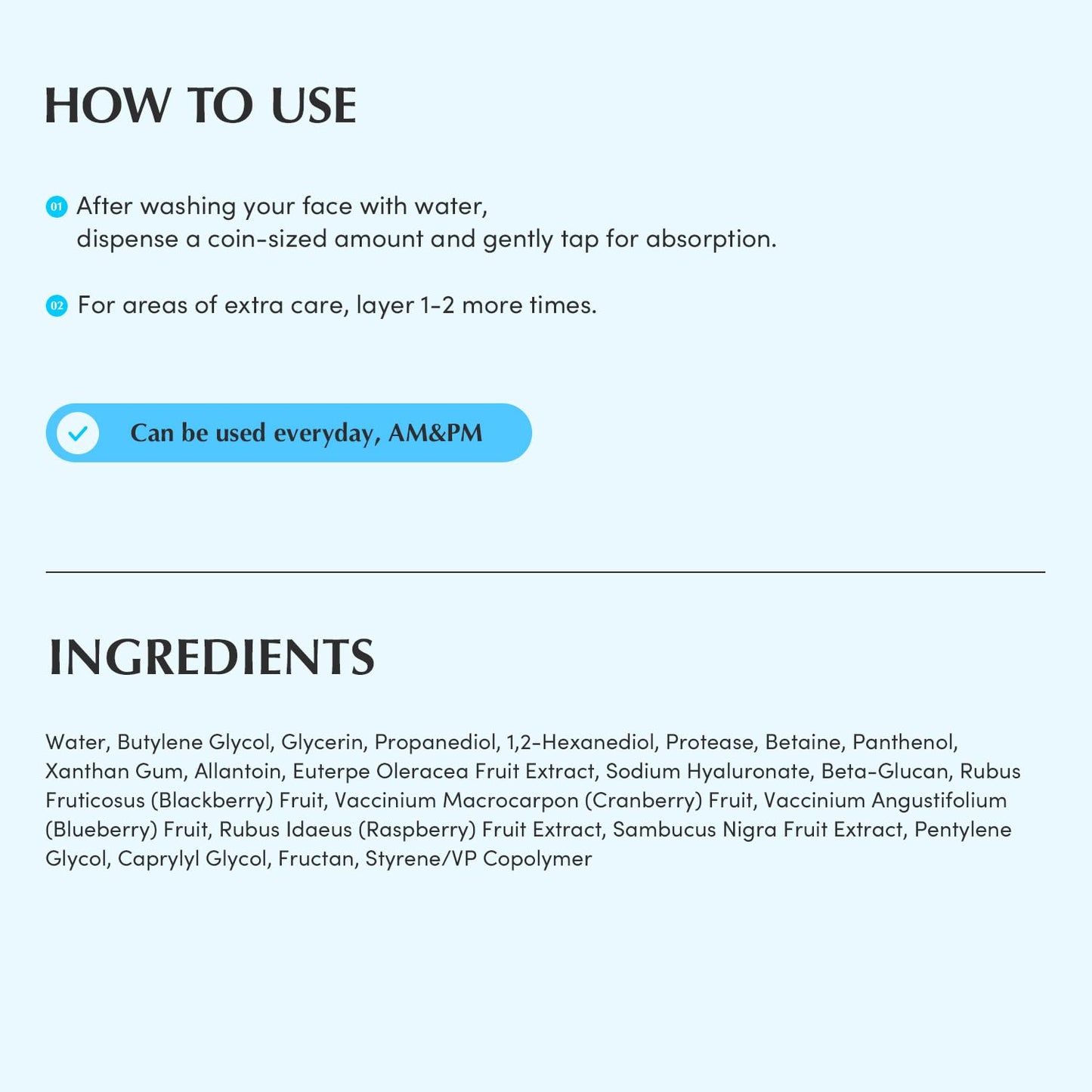 EQQUALBERRY Swimming Pool Toner - Korean Toner for Daily Exfoliating & Deep Hydration with Natural Enzyme Protease & Hyaluronic Acid, For Sensitive Skin, 10.14 Fl Oz (300ml)