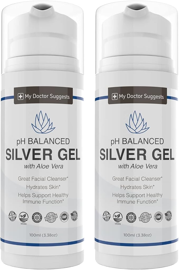 Silver Colloidal Gel with Aloe Vera, 3.38 oz (Pack of 2)