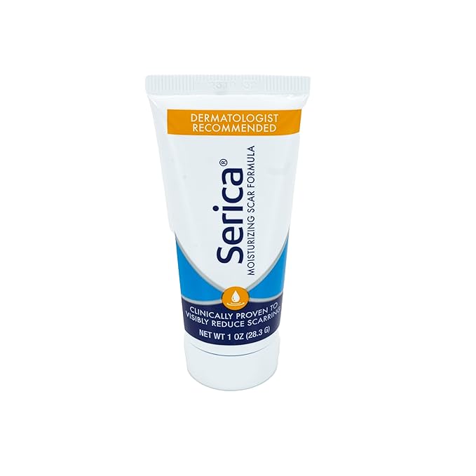 Serica Scar Gel Advanced Silicone Formula, Visibly Reduces the Appearance of Scars from Surgery, Acne, Injuries - Clinically Proven Results, 1oz