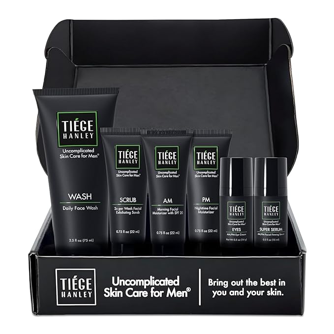 Tiege Hanley Mens Skin Care Set, Anti-Aging Skin Tiege