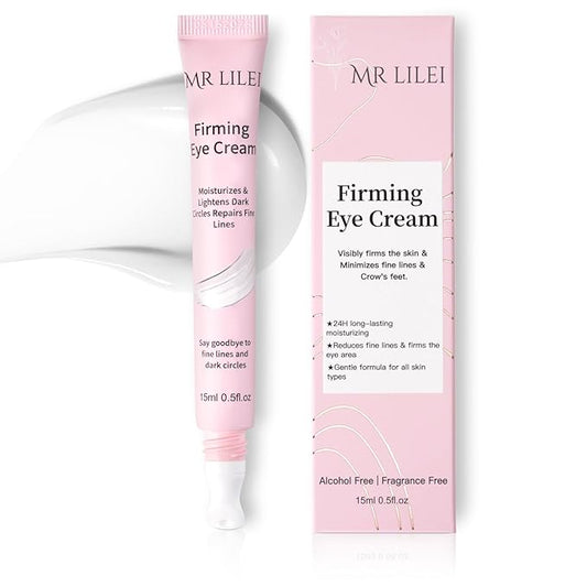 Firming Eye Cream for Dark Circles & Wrinkles, Under Eye Cream with Dendrobium Nobile Extract, Hyaluronic Acid & Peptides | Anti-Aging Eye Treatment, Under Eye Bag Cream & 24H Hydration, 0.5 oz