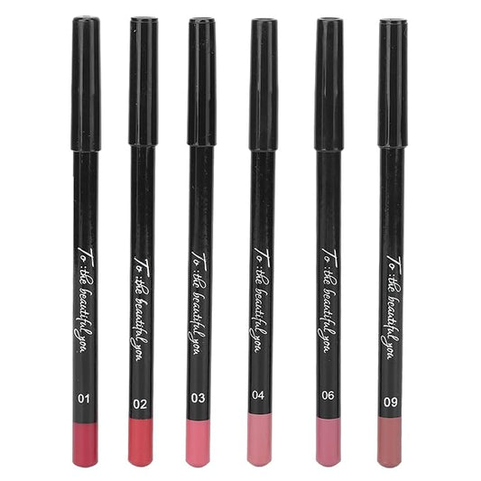 6pcs Lip Liner, Professional Waterproof Matte Long Lasting Long