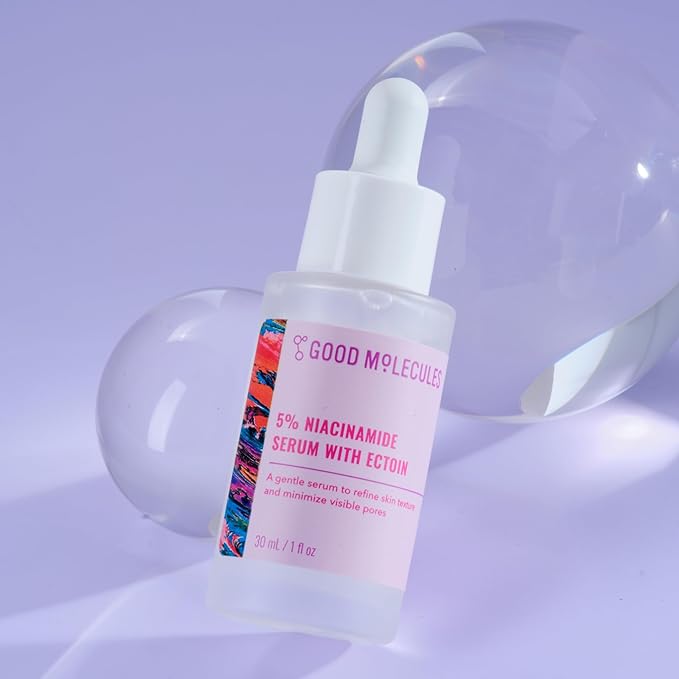 Good Molecules 5% Niacinamide Serum With Ectoin - Ultra Hydrating Serum to Target Enlarged Pores, and Acne - Moisturizing, Pore Minimizer for Face - Skin Care