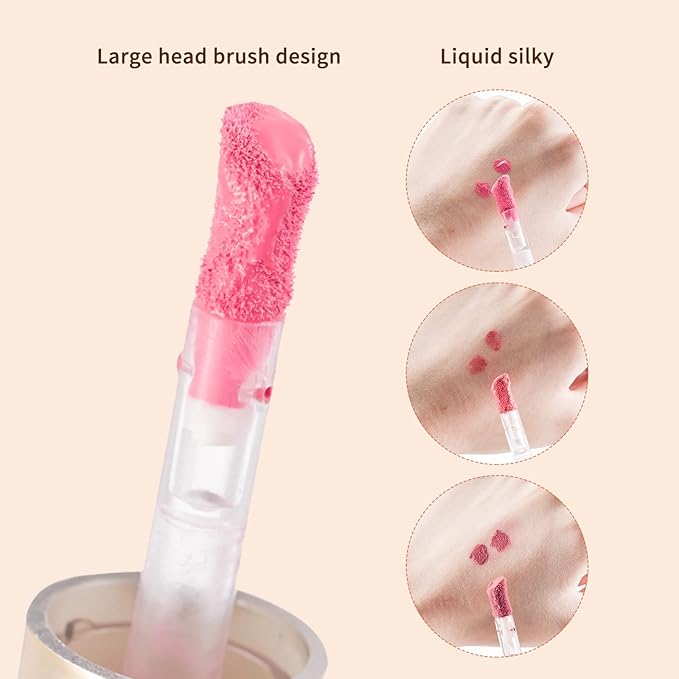 Face Blush with Face Brush Liquid Blush for