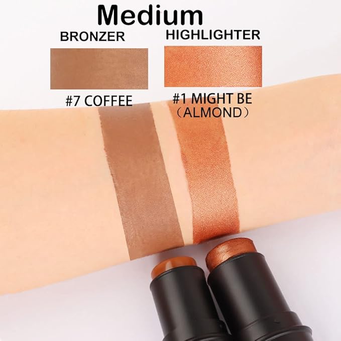 evpct 2Pcs Cream Contour Foundation Stick for Neutral