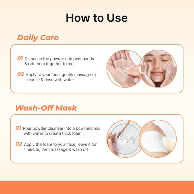 Hanskin Vitamin C Glow Powder Cleanser - Gentle Face Wash for Brightening & Radiant Skin, Papaya Enzyme Powder Facial Cleanser for Dry Skin, Exfoliating & Refreshing Korean Skincare [2.36 fl oz.]