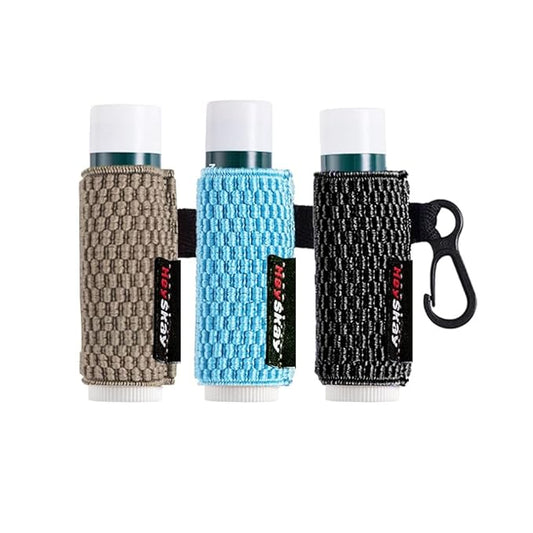 3PCS Lip Balm Holder Sleeves Keychain Blue)
