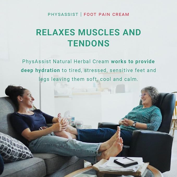 PhysAssist Soothing Foot Cream to Feet and Legs. 4 oz Jar