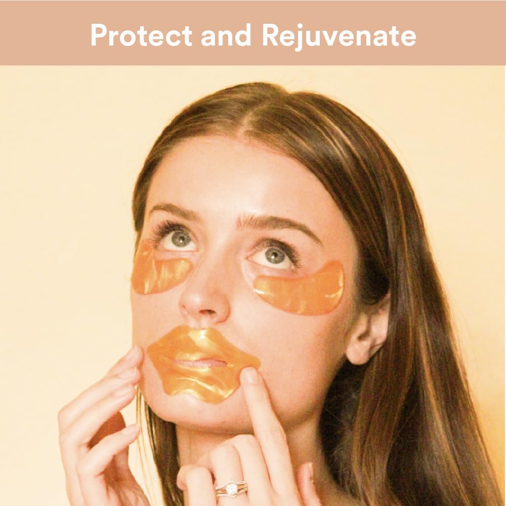 Camille Beckman Nourishing Collagen & Carob Lip Masks, Moisture-Locking Formula with Hyaluronic Acid, Set of 3 Treatments