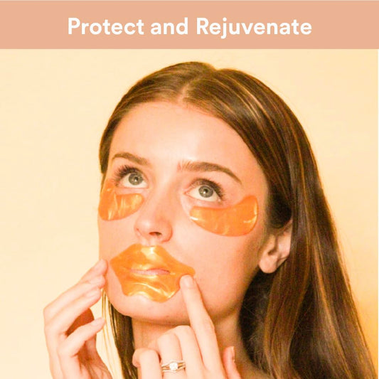 Camille Beckman Nourishing Collagen & Carob Lip Masks, Moisture-Locking Formula with Hyaluronic Acid, Set of 3 Treatments