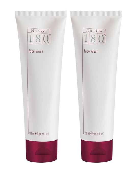 Nu Skin 180°® Face Wash | 4.2 fl. oz. | Vitamin C Cleanser with Antioxidants | Hydrating Face Wash for Smooth and Radiant Skin | 2 Pack